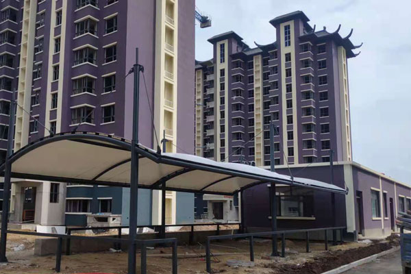 海口膜結構車棚是否需要進行地基增高